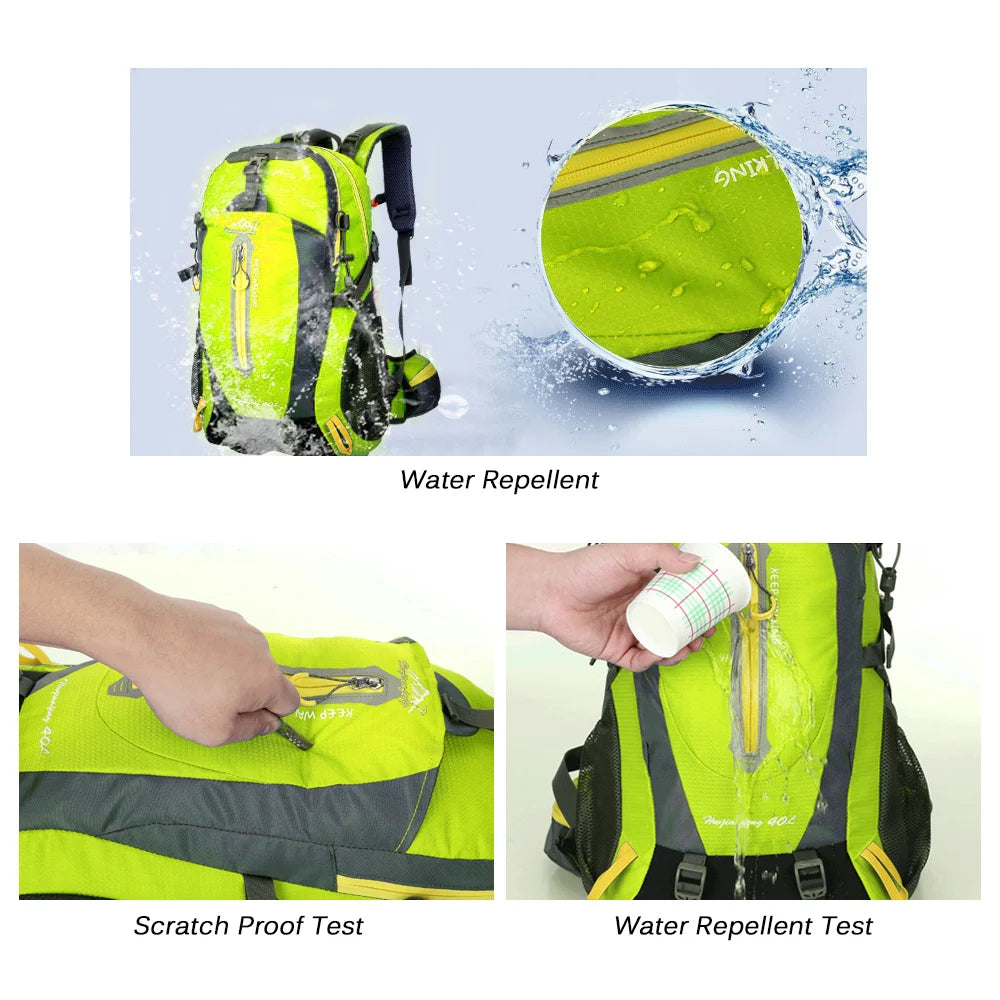 40L Water-Resistant Travel Backpack